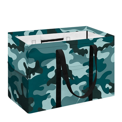 Forest Green Camouflage Print Utility Tote Bag