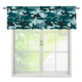 Forest Green Camouflage Print Window Valance