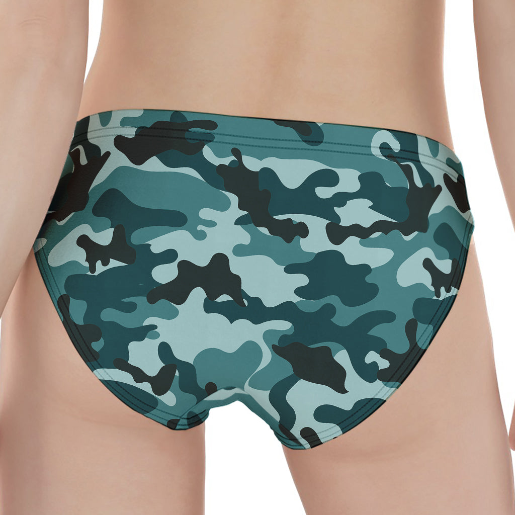Forest Green Camouflage Print Women's Panties