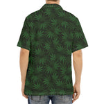 Forest Green Cannabis Leaf Print Aloha Shirt