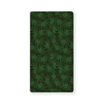 Forest Green Cannabis Leaf Print Baby Crib Sheet