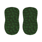 Forest Green Cannabis Leaf Print Bar Stool Covers