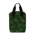 Forest Green Cannabis Leaf Print Bible Tote Bag