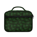 Forest Green Cannabis Leaf Print Briefcase Bible Bag