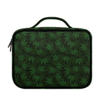 Forest Green Cannabis Leaf Print Briefcase Bible Bag