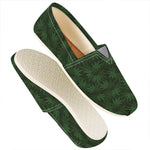 Forest Green Cannabis Leaf Print Casual Shoes