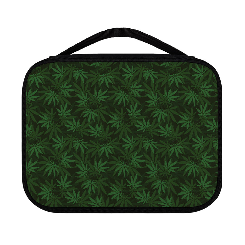 Forest Green Cannabis Leaf Print Classic Bible Case
