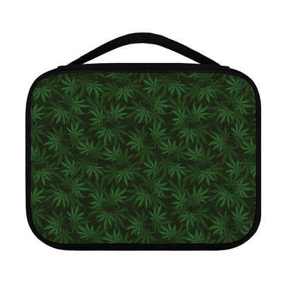 Forest Green Cannabis Leaf Print Classic Bible Case