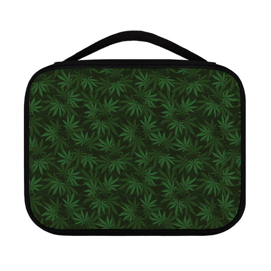 Forest Green Cannabis Leaf Print Classic Bible Case