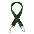 Forest Green Cannabis Leaf Print Dog Seat Belt