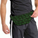 Forest Green Cannabis Leaf Print Fanny Pack