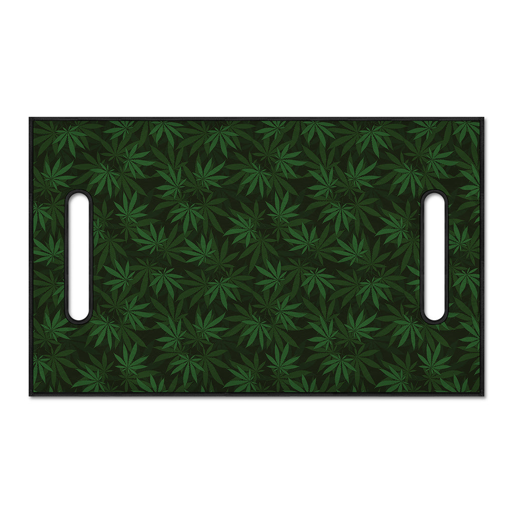 Forest Green Cannabis Leaf Print Golf Cart Seat Cover