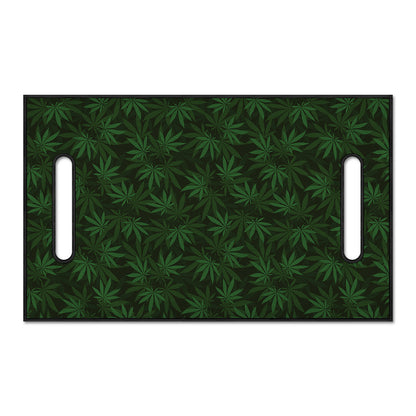 Forest Green Cannabis Leaf Print Golf Cart Seat Cover
