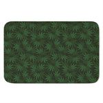 Forest Green Cannabis Leaf Print Indoor Door Mat