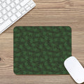 Forest Green Cannabis Leaf Print Mouse Pad
