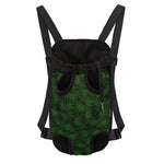 Forest Green Cannabis Leaf Print Pet Carrier Backpack