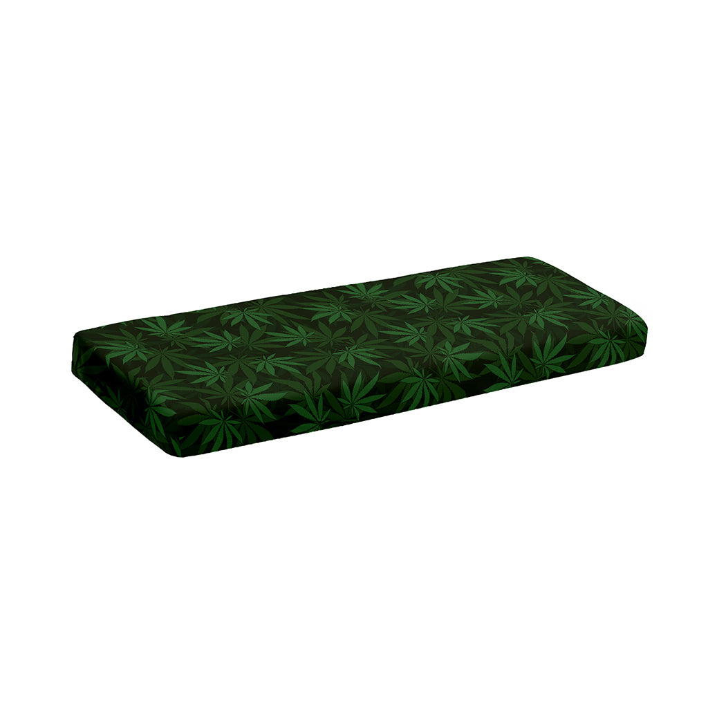 Forest Green Cannabis Leaf Print Piano Keyboard Cover