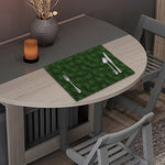 Forest Green Cannabis Leaf Print Placemat