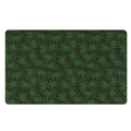 Forest Green Cannabis Leaf Print Polyester Doormat