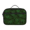 Forest Green Cannabis Leaf Print Portable Lunch Bag