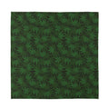 Forest Green Cannabis Leaf Print Silk Bandana