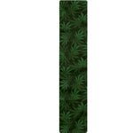 Forest Green Cannabis Leaf Print Table Runner