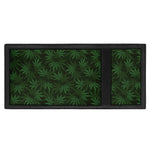 Forest Green Cannabis Leaf Print Trifold Wallet