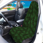 Forest Green Cannabis Leaf Print Waterproof Car Seat Cover