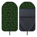 Forest Green Cannabis Leaf Print Waterproof Car Seat Cover