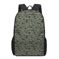 Forest Green Digital Camo Pattern Print 17 Inch Backpack