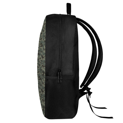 Forest Green Digital Camo Pattern Print 17 Inch Backpack
