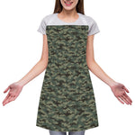 Forest Green Digital Camo Pattern Print Adjustable Apron