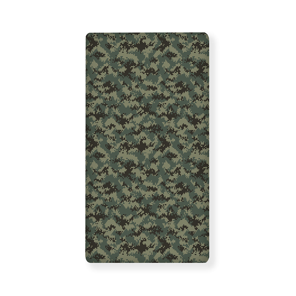 Forest Green Digital Camo Pattern Print Baby Crib Sheet