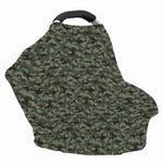 Forest Green Digital Camo Pattern Print Baby Seat Cover