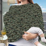 Forest Green Digital Camo Pattern Print Baby Seat Cover