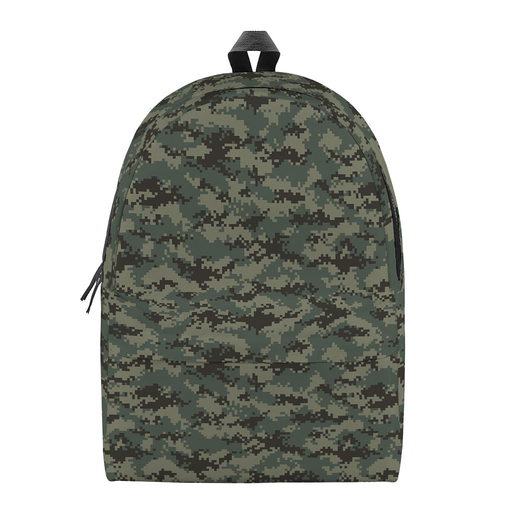 Forest Green Digital Camo Pattern Print Backpack