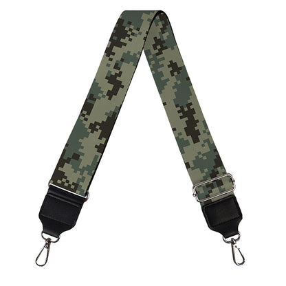 Forest Green Digital Camo Pattern Print Bag Strap