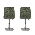 Forest Green Digital Camo Pattern Print Bar Stool Covers