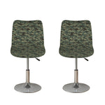 Forest Green Digital Camo Pattern Print Bar Stool Covers