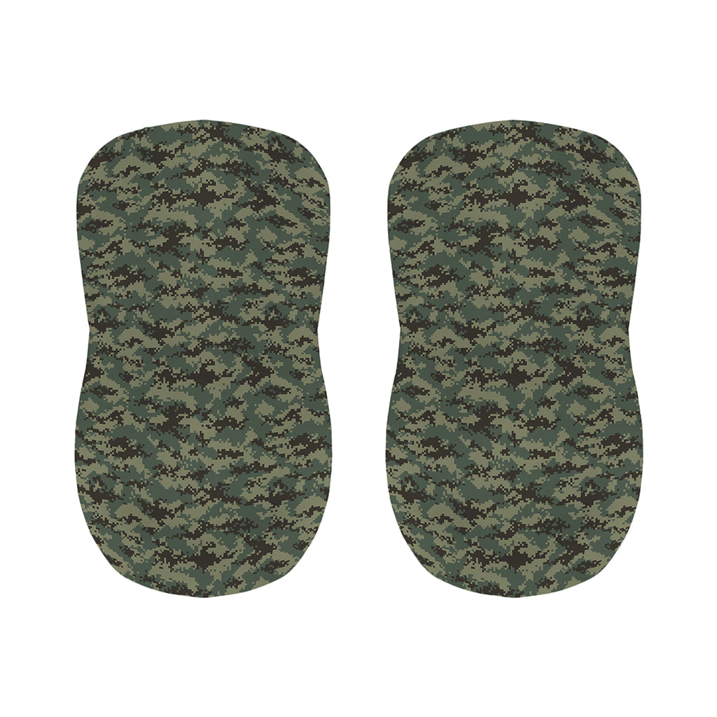 Forest Green Digital Camo Pattern Print Bar Stool Covers