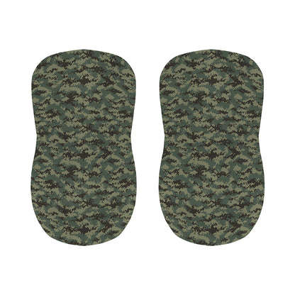 Forest Green Digital Camo Pattern Print Bar Stool Covers