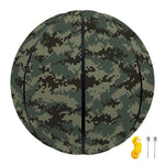 Forest Green Digital Camo Pattern Print Basketball