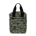 Forest Green Digital Camo Pattern Print Bible Tote Bag
