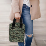 Forest Green Digital Camo Pattern Print Bible Tote Bag
