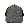 Forest Green Digital Camo Pattern Print Black Mesh Trucker Hat