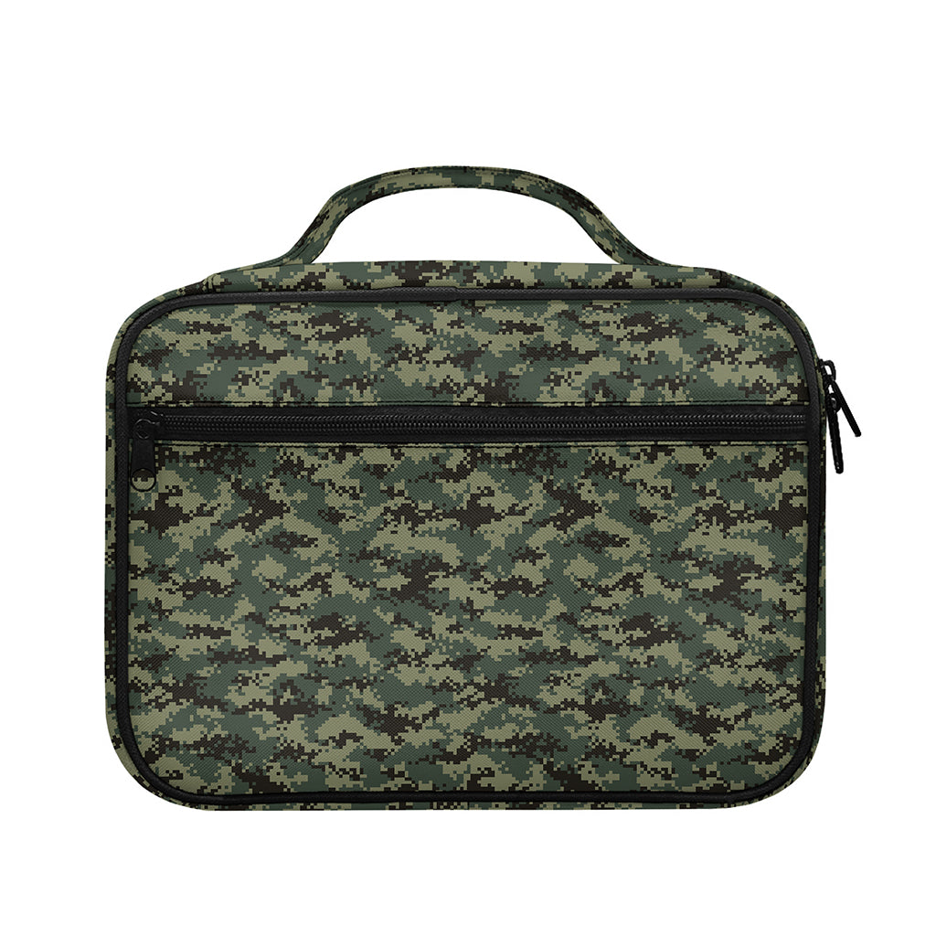 Forest Green Digital Camo Pattern Print Briefcase Bible Bag