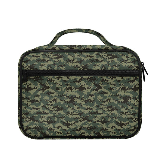 Forest Green Digital Camo Pattern Print Briefcase Bible Bag