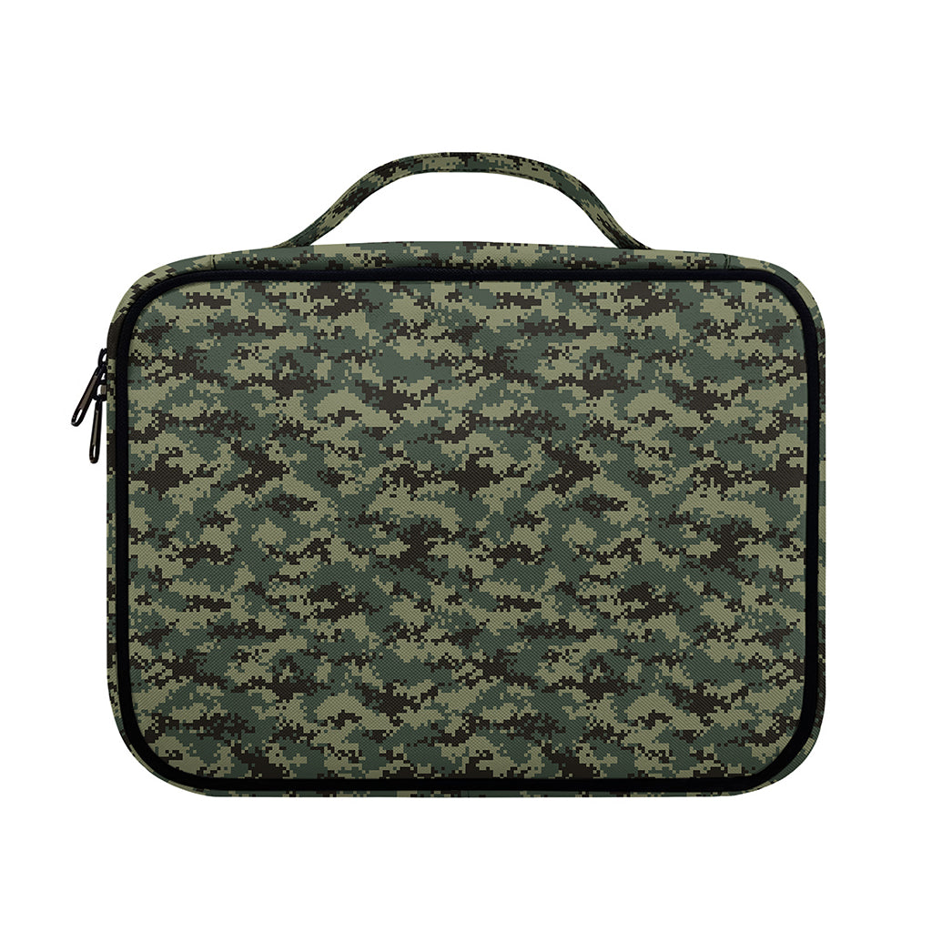 Forest Green Digital Camo Pattern Print Briefcase Bible Bag