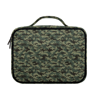 Forest Green Digital Camo Pattern Print Briefcase Bible Bag