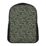 Forest Green Digital Camo Pattern Print Casual Backpack